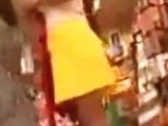 Upskirt - smart butt and white panties