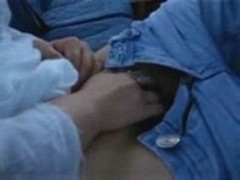 Asian wife fucks in public bus