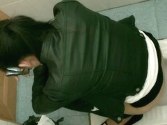 Beautiful asian teen on hidden pis cam