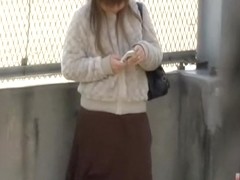 Cute babe got skirt sharked when she expected the least