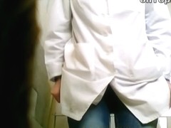 Sexy nurse voyeur toilet scenes on the horny video