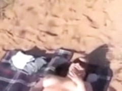 Nude Beach - wife masturbating - stanger watches