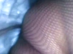 Awesome peach in sexy stocking regarding some clothes