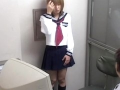 Japanese whore got nailed by a pervy chief of security