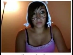 Gorgeous immature babe webcam masturbation