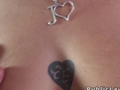 Blonde from public fucks and squirts