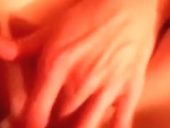 Amateur sex with lustful white chick in bedroom of hers