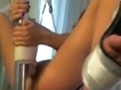 Aerobic amateur shows her pussy