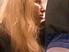 Jeans mini upskirt by viewers request