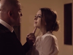 Naughty teen secretary spanked and fucked by perv boss