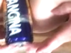 A little harder with a bottle of orangina double penetration