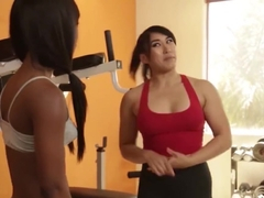 Too close to her at the gym