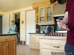 Busty teen bang bfs buddy when he leaves room