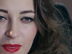 Elegant lesbians making out