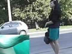 Watch up petticoat of beauty in pleated petticoat