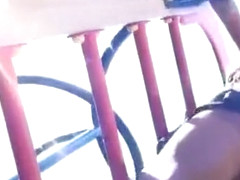 Pantyhose in public blonde