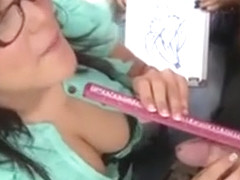 Amateur Cfnm Babe Tugs Hard Dick