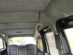 Beautiful Romainan banged in a fake taxi