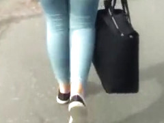 Candid jeans ass
