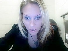 Dirty Whore Masturbating in the Men