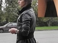 Hotty in high heels hose up petticoat