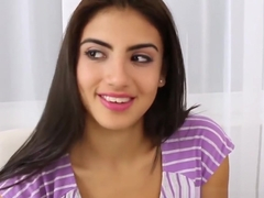 Cute Latina shared between stepdad and stepbro