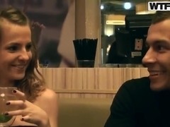 Young amateur Zanna has action in public toilet