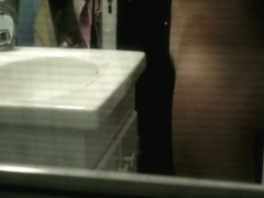 Teen with delicious hips and hairy pussy filmed through the window