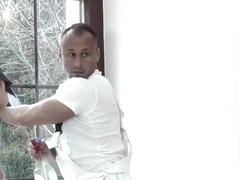 HITZEFREI German blonde Aby Action fucks a worker