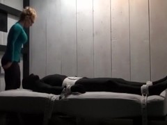 Hot Blonde Slut Teasing in Platform Flip Flops