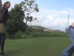 Mistress Outdoor Bullwhipping