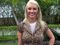 Craving Blondie sits on top of aroused meat schlong