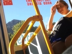 upskirt white blue pantie...nice ass