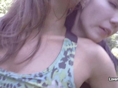 Young babe Lovenia Lux makes her  daily dozen with her preety girlfriend