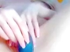 Ulltradoll: blonde caresses pussy