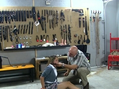 Babysitter Schoolgirl Taught a Hard Lesson in Bondage