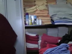 Stepson in the laundry room