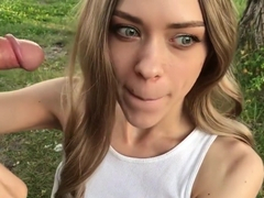 Extreme Passionate Blowjob in National Park, Oral Creampie - MonaCharm