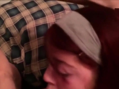 Redhead Teen wife perfect blowjob on cam