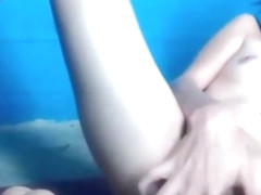 Skinny blonde masturbates and gapes her big pussy 2